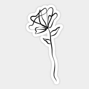 Delicate flower drawing Sticker